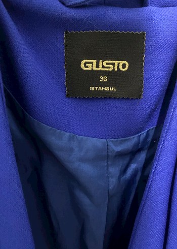 xs Beden mavi Renk GustoKadın Lacivert Regular Fit Midi Blazer