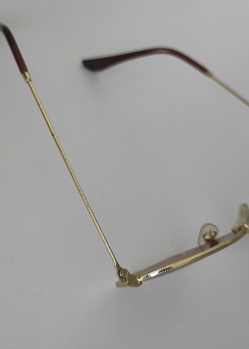 Parlak Bej Retro Kadın Güneş Gözlüğü - Görsel 3