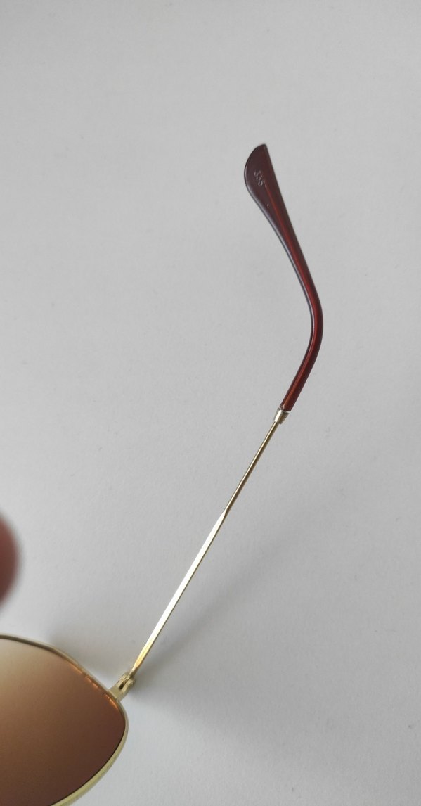 Parlak Bej Retro Kadın Güneş Gözlüğü - Görsel 4