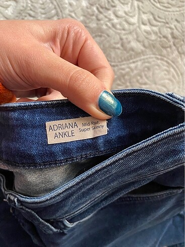 27 Beden Mavi Andriana Ankle Kot Pantalon