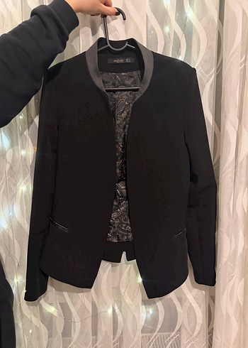 Kadın Siyah Midi Blazer Ceket - Görsel 2