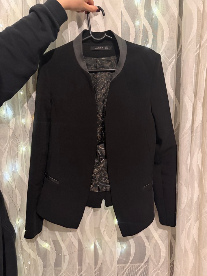 Kadın Siyah Midi Blazer Ceket - Görsel 2