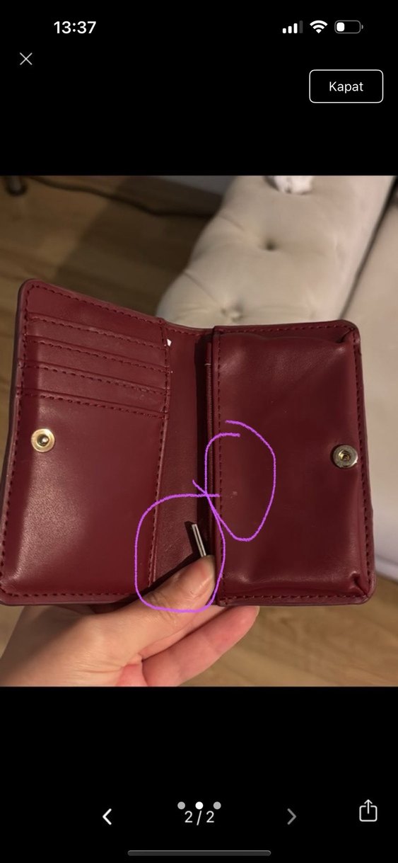 Bordo mango Cüzdan - Görsel 4