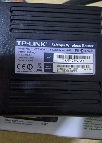 TP-Link TL-WR340G 54 Mbps Kablosuz Router - Görsel 6