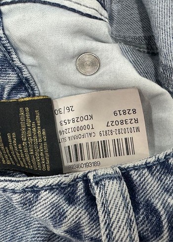 26 Beden mavi Renk Kadın Gri-Mavi Midi Boy Regular Fit Denim Pantolon