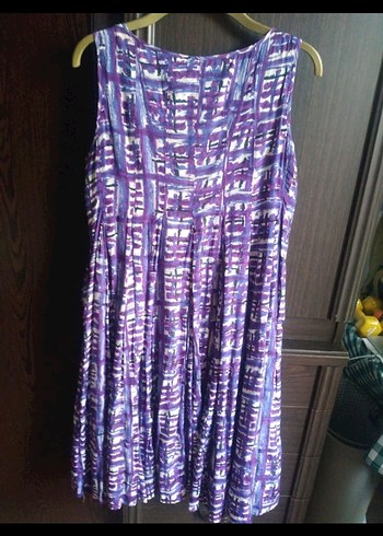 Mor Pilili Uzun Kadın Elbise - Görsel 3