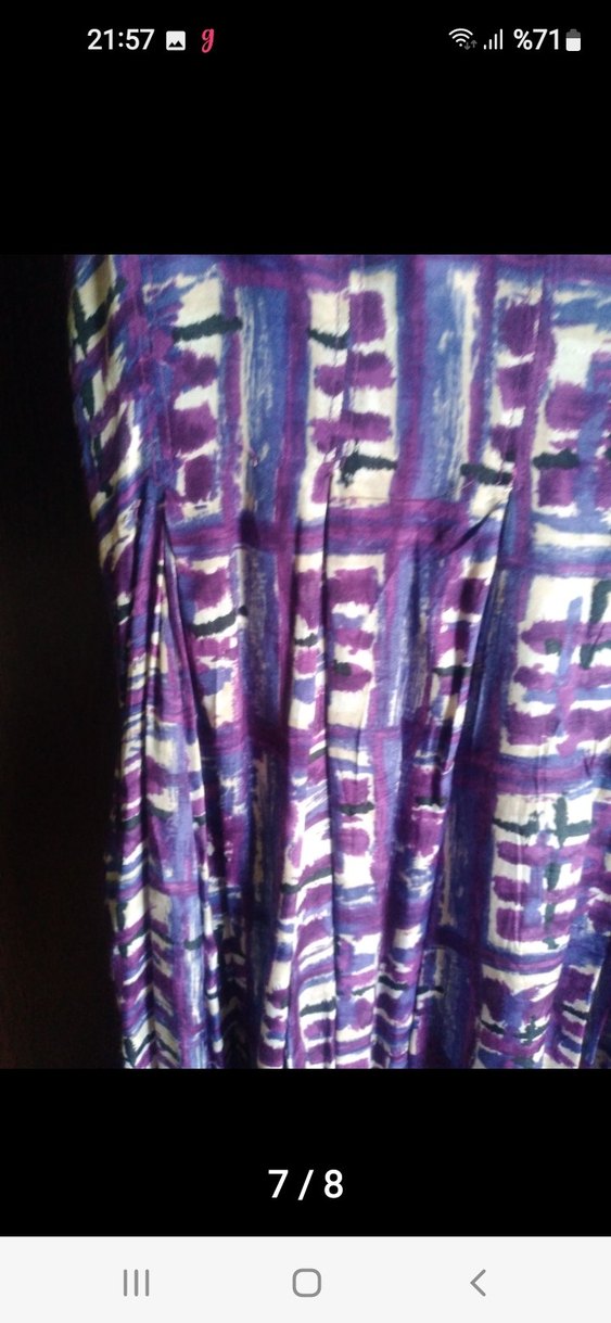 Mor Pilili Uzun Kadın Elbise - Görsel 4