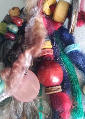 Renkli Bohem Püsküllü Kadın Küpe - Görsel 2