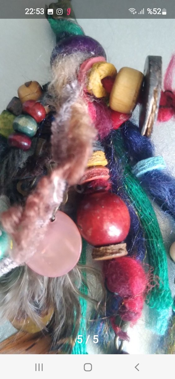 Renkli Bohem Püsküllü Kadın Küpe - Görsel 2