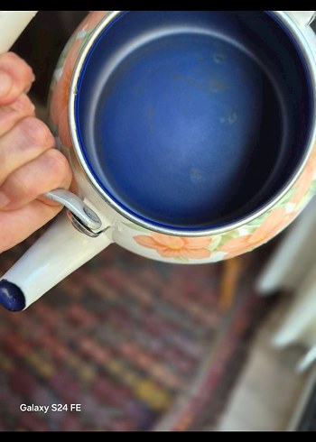 alti emaye ustu porselen caydanlik - Görsel 6