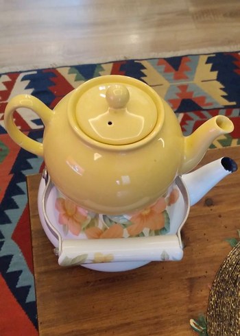 alti emaye ustu porselen caydanlik - Görsel 2