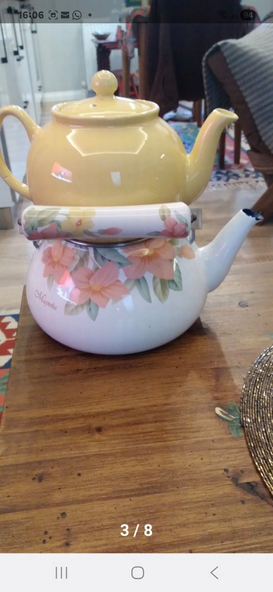 alti emaye ustu porselen caydanlik - Görsel 3