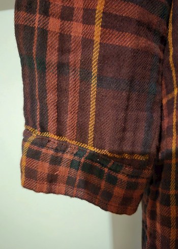 Bordo Ekose coton elbise - Görsel 5