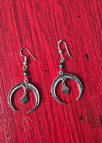 Turkuaz Boncuklu Bohem Küpe - Görsel 6