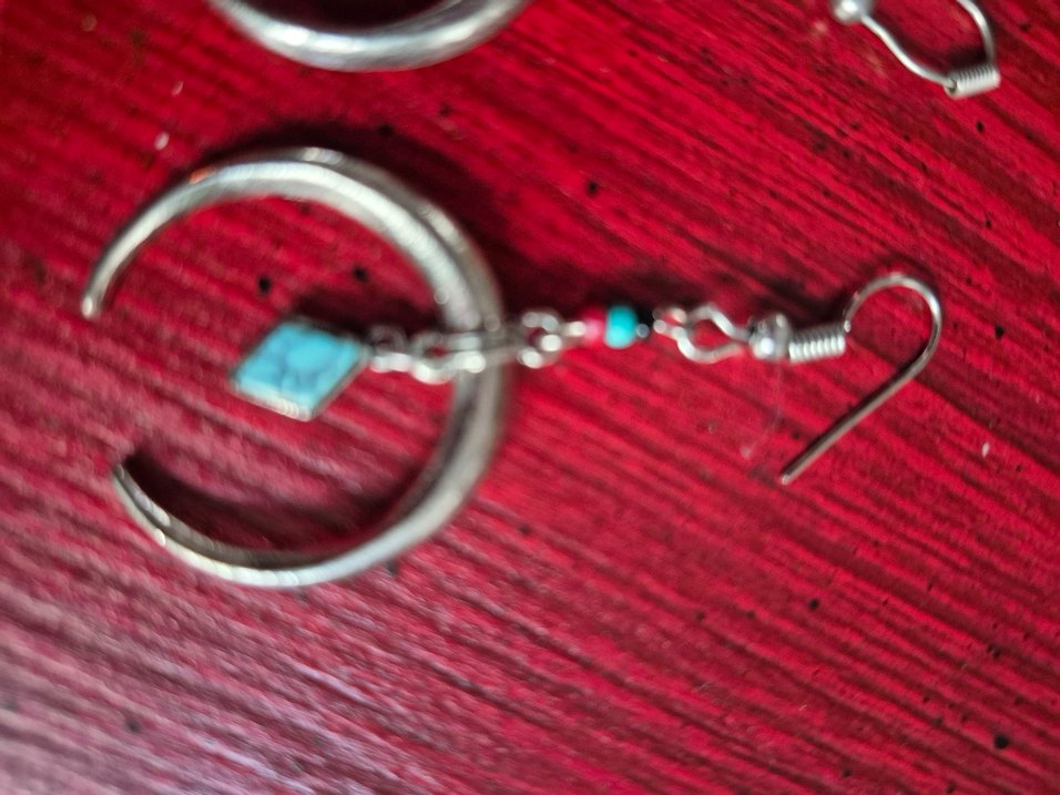 Turkuaz Boncuklu Bohem Küpe - Görsel 5