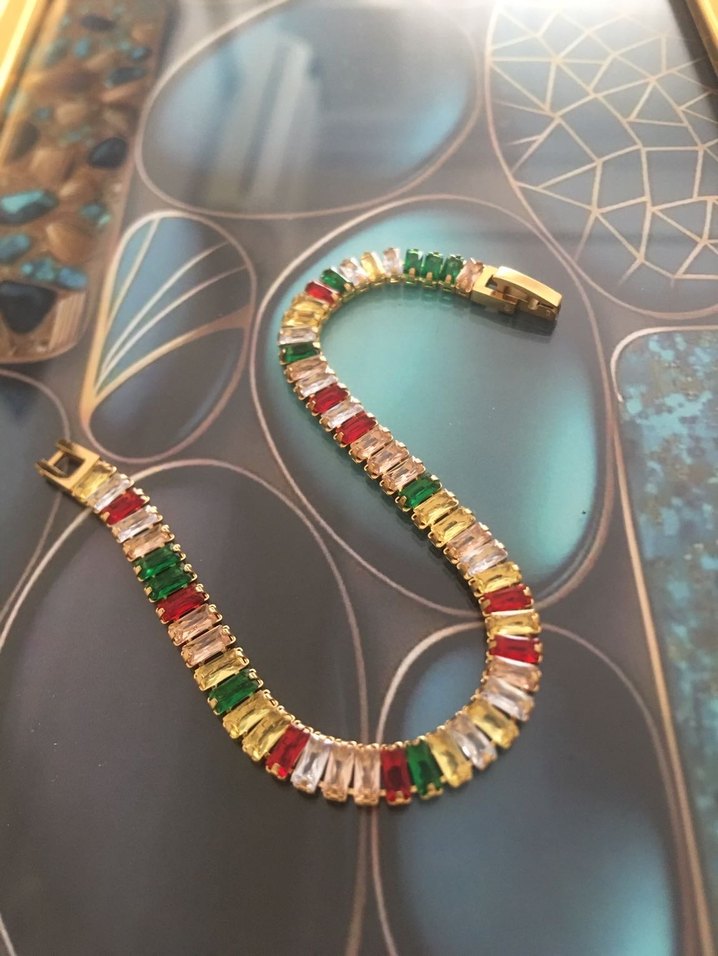 Renkli Taşlı Kadın Bileklik - Görsel 2