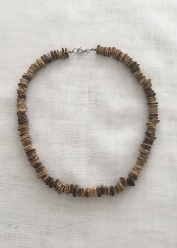Kahverengi Boncuklu Kolye - Görsel 3