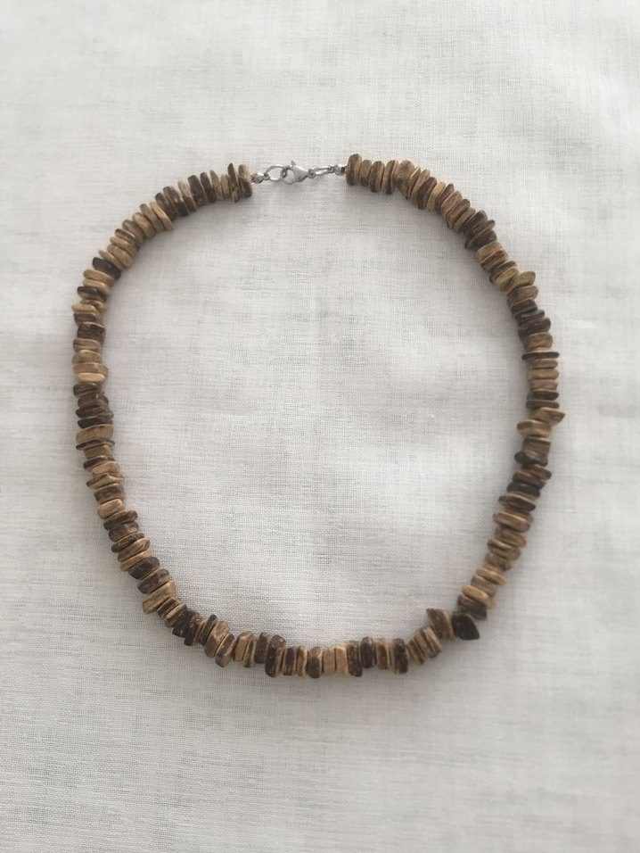 Kahverengi Boncuklu Kolye - Görsel 3