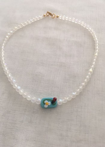 Murano boncuklu akrilik kolye - Görsel 3