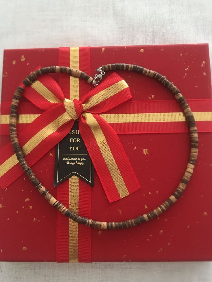 Uzun Kahverengi Boncuklu Kolye - Görsel 2