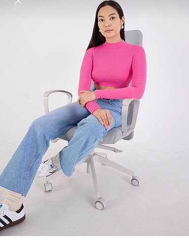 s Beden Addax seamless fitilli kısa bluz