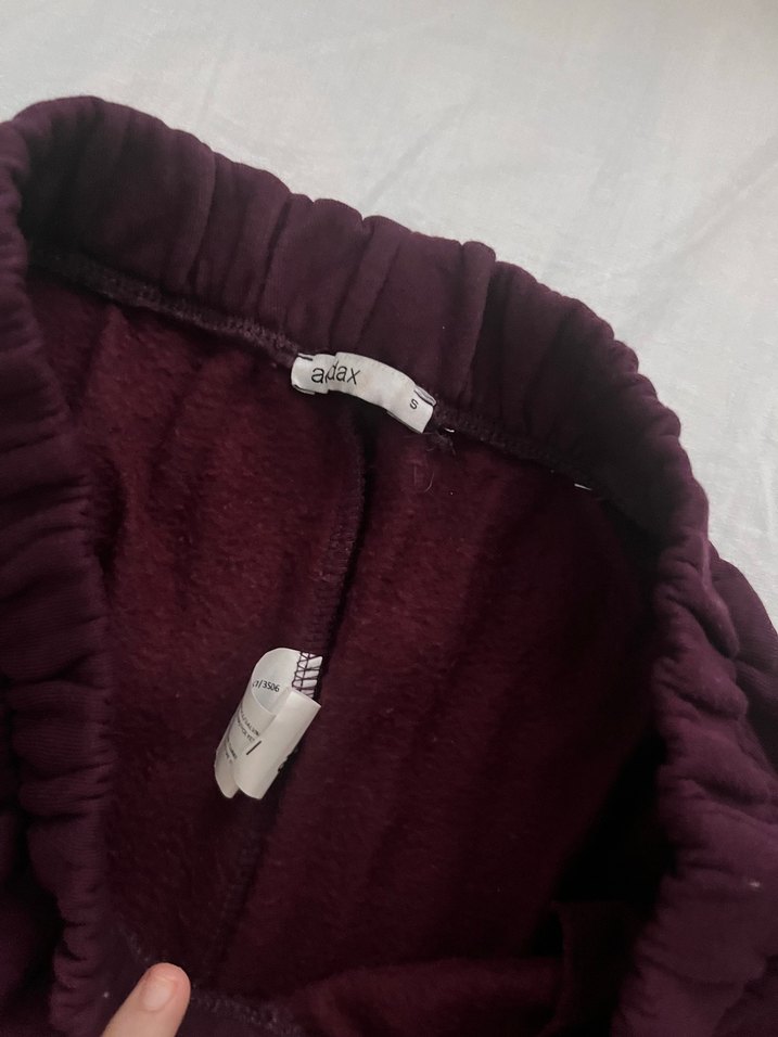 Bordo Rahat Kesim Kadın Eşofman Altı - Görsel 4