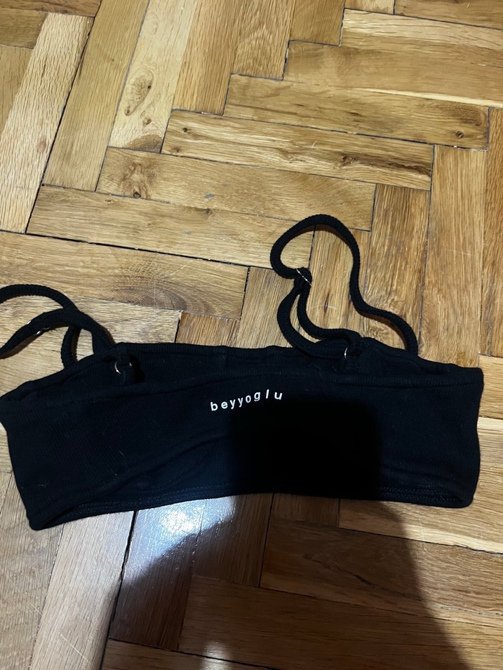 Siyah Minimalist Midi Sütyen - Görsel 2