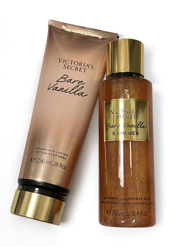 Victoria's Secret Bare Vanilla shimmer simli set