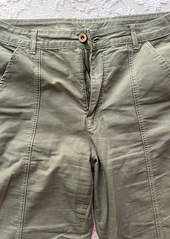 Kadın Haki Vintage Kot - Görsel 2