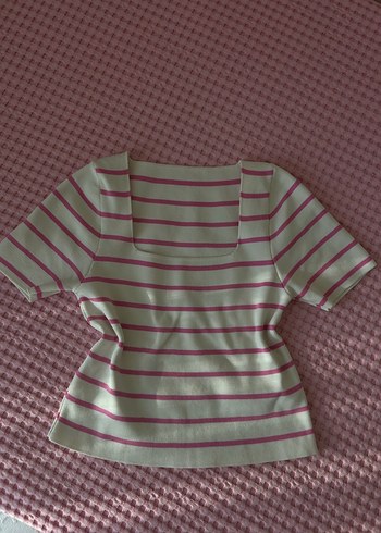 Pembe çizgili crop - Görsel 3