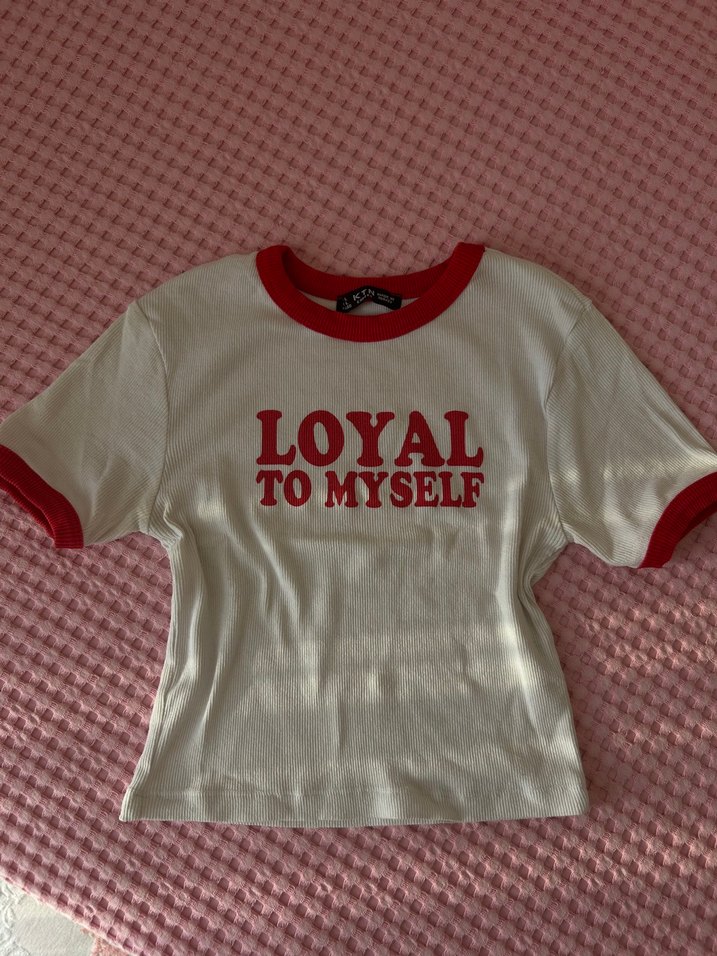 Kadın Vintage Kırmızı Beyaz Crop - Görsel 3