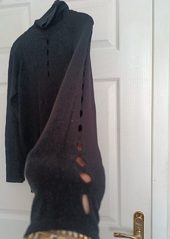 i Siyah Yün Kadın Kazak - Görsel 5