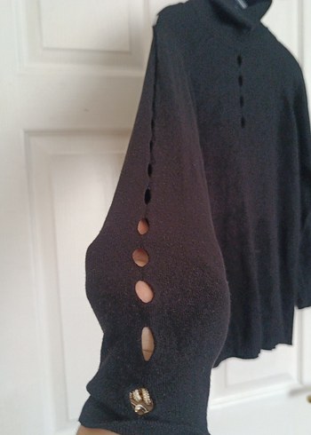 i Siyah Yün Kadın Kazak - Görsel 3