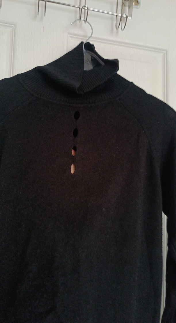 i Siyah Yün Kadın Kazak - Görsel 4