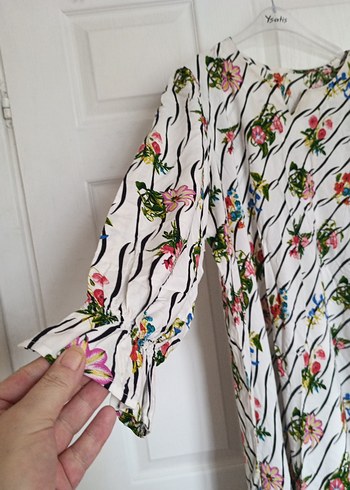 Bohem Uzun Desenli Hamile Tunik - Görsel 3