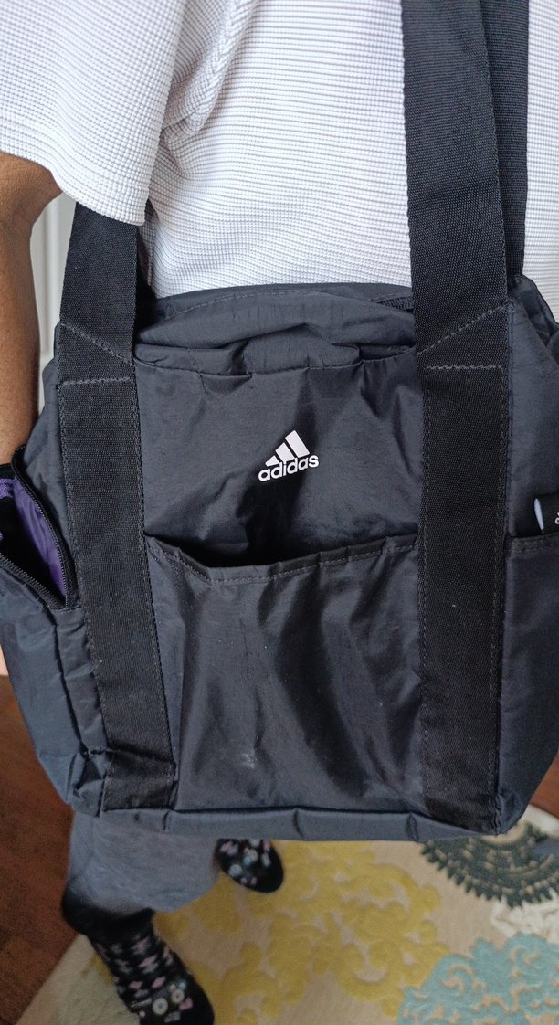 Adidas Siyah Fermuarlı Spor Çanta - Görsel 2