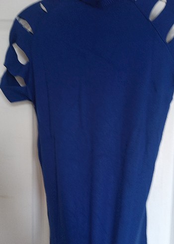 lemsful Kısa Kollu Lacivert Boğazlı Kazak - Görsel 3