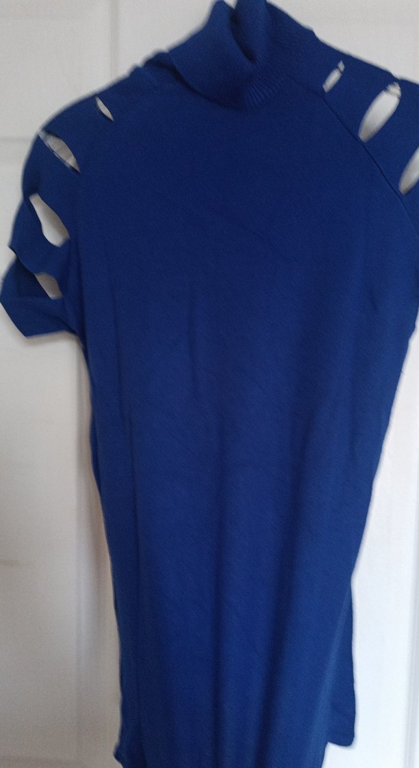 lemsful Kısa Kollu Lacivert Boğazlı Kazak - Görsel 3