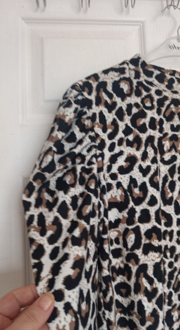 Leopar Desenli Bohem Kadın Bluz - Görsel 2