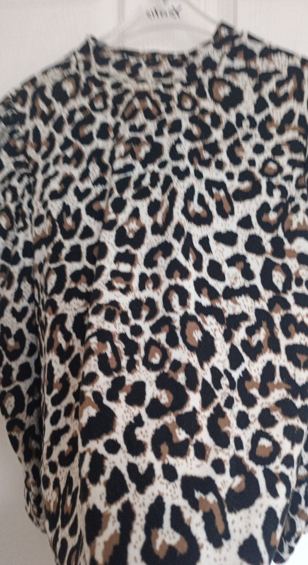 Leopar Desenli Bohem Kadın Bluz - Görsel 3