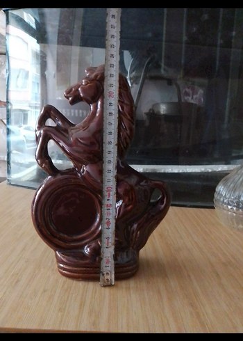 Kahverengi At Figürin porselen - Görsel 3