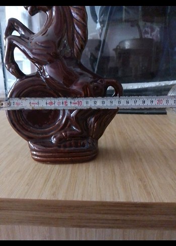 Kahverengi At Figürin porselen - Görsel 4