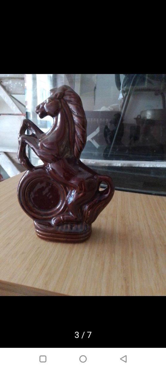 Kahverengi At Figürin porselen - Görsel 2