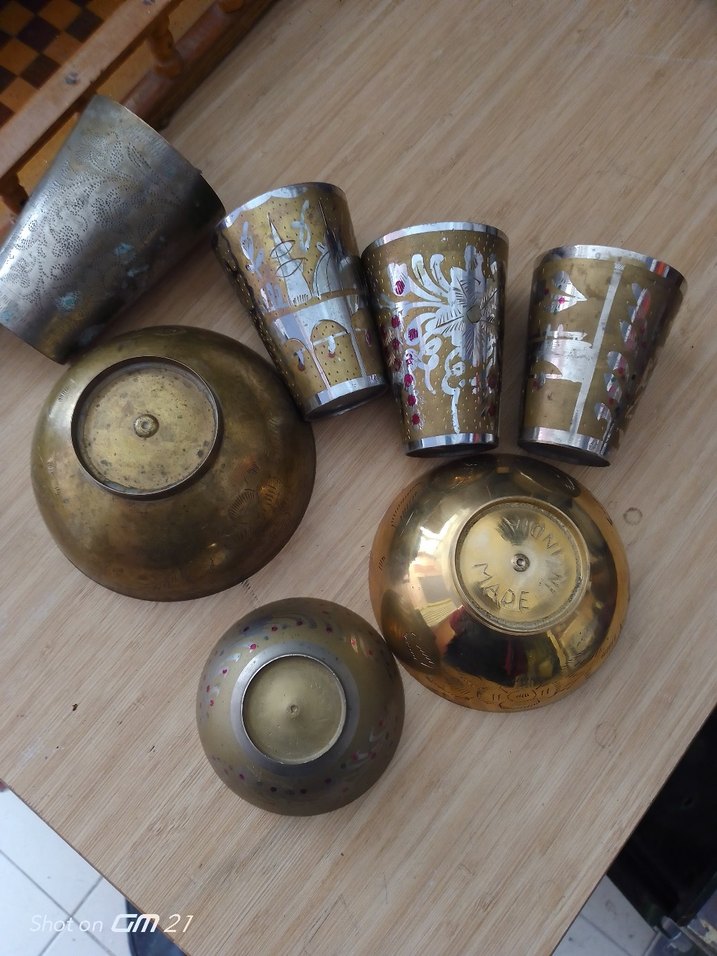 Altın Renkli piriç Kase ve Bardak Seti - Görsel 3