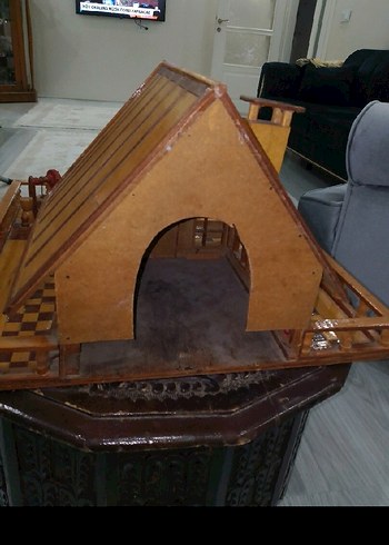 Kahverengi Ahşap Ev Oyuncak - Görsel 4