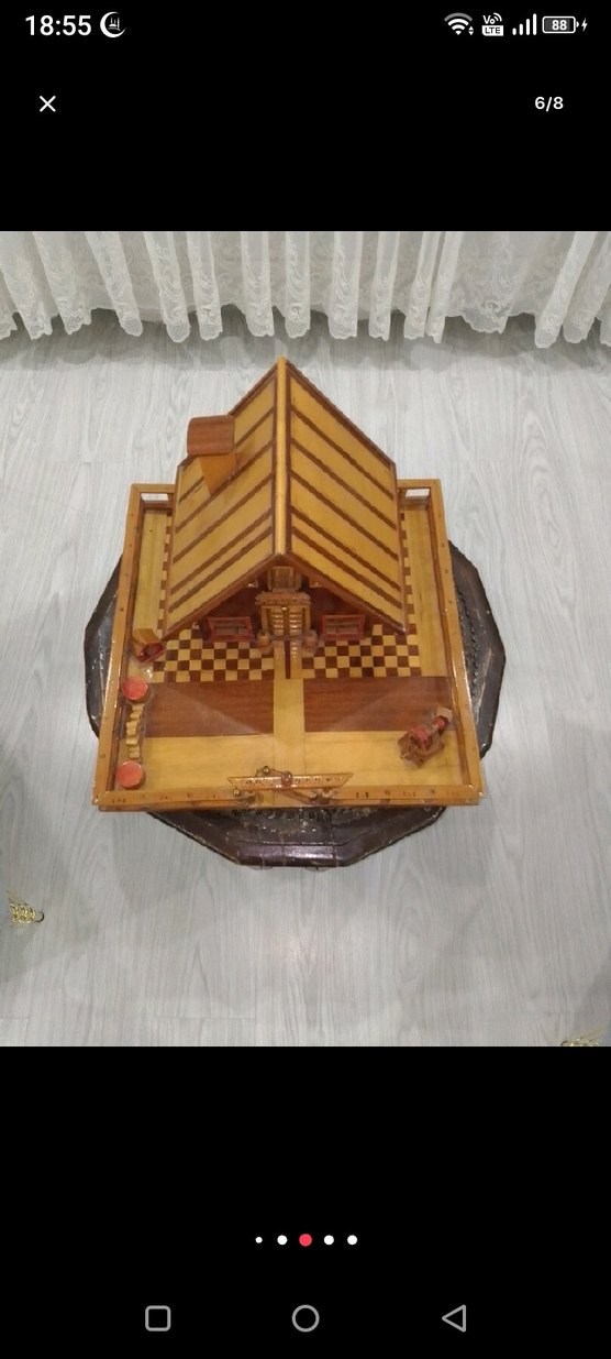 Kahverengi Ahşap Ev Oyuncak - Görsel 5