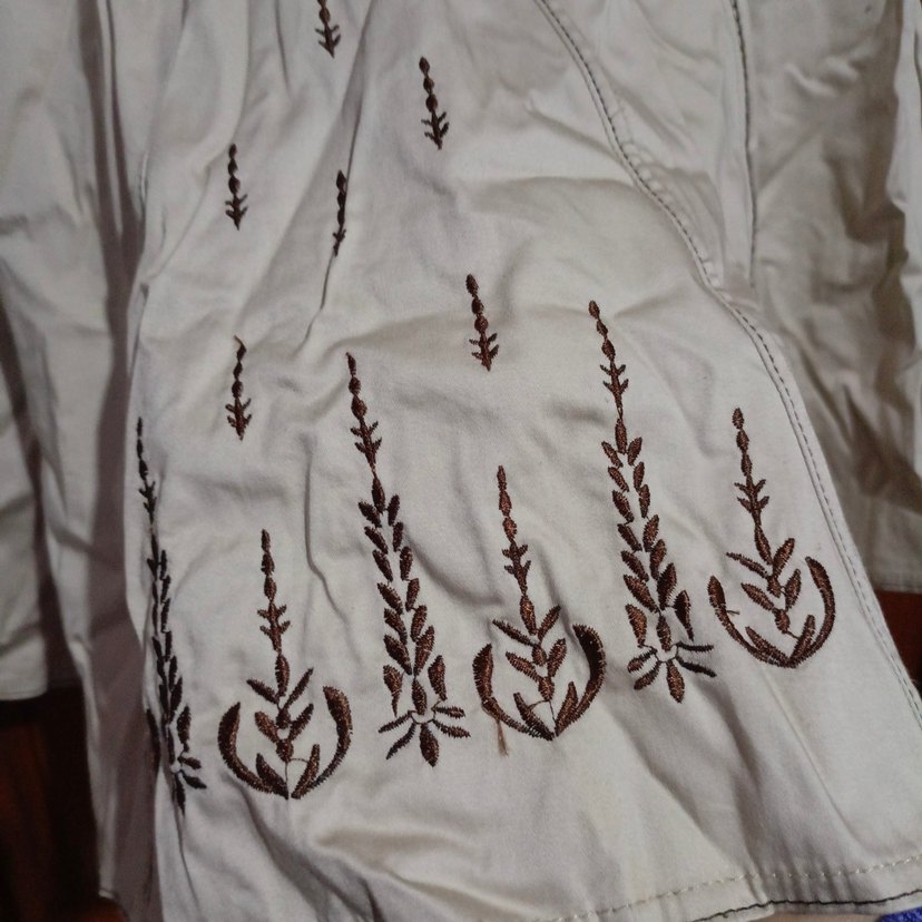 Bej Midi Keten Pilili Kadın Etek - Görsel 5