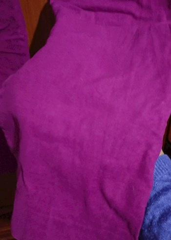 Mor Midi Süet Kadın Pantolon - Görsel 3