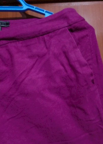 Mor Midi Süet Kadın Pantolon - Görsel 6