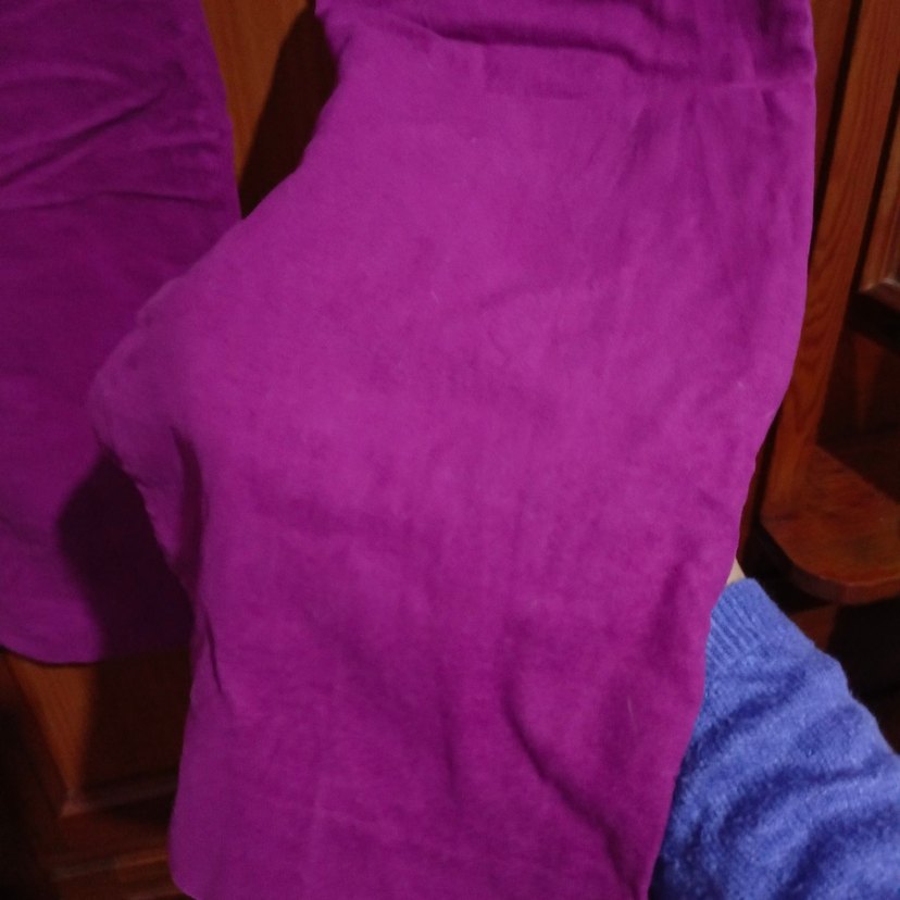 Mor Midi Süet Kadın Pantolon - Görsel 3